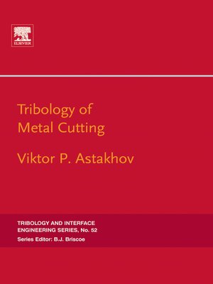 cover image of Tribology of Metal Cutting